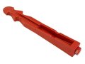 Boddingtons Electrical Expanding Wedge Plastic with Groove + Hexagon Red, 240mm