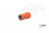 Boddingtons Electrical 130213 Insulated 6 Point Socket 3/8" Square Drive Standard for Hexagon Bolts, 40mm Length, 13mm Size