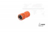 Boddingtons Electrical 130215 Insulated 6 Point Socket 3/8" Square Drive Standard for Hexagon Bolts, 40mm Length, 15mm Size