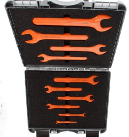 Boddingtons Electrical Insulated to IEC 60900 Standard,  10 Piece Open Ended A/F Spanners Set