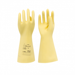Presel GP-0 Insulating Natural Rubber Dielectric Safety  Electrician's Gloves, 1000 Max Working Voltage, Class 0,  360mm Length