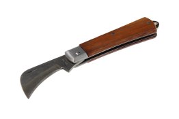 Boddingtons Electrical Non-Insulated Carbon Steel Electricians Knife with Curved Blade, and Hardwood Handle, 50mm Blade Depth, 185mm Length