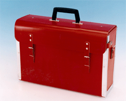 Boddingtons Electrical CA0026 Red Leather Tool Case, 470 x 150 x 320mm, with Middle Wall