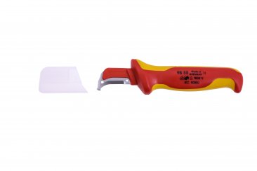 Boddingtons Electrical Insulated IEC 60900 DIN VDE 0680-01 Cable Hook Knife with Guide Blade, 47mm Blade Length, 175mm Overall Length