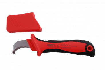 Boddingtons Electrical Insulated to IEC 60900 Standard, Cable Hook Knife with Shoe Guide Blade, 45mm Blade Depth, 190mm Length
