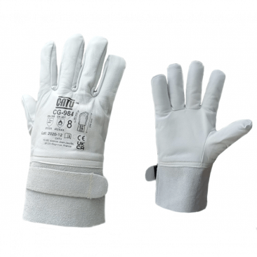 CATU CG-984 Short Leather OverGloves for Short Low Voltage Insulating Gloves, 250mm Length with Arc Flash Protection 12 cal/cm²