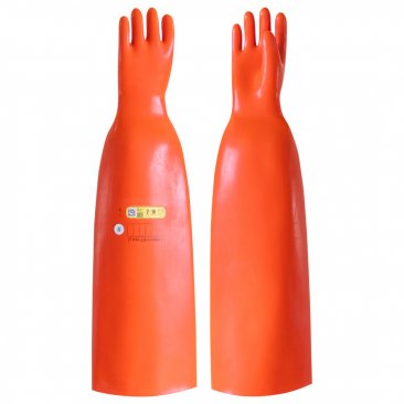 CATU CGM-2-10-80C-NFC-E Class 2 Long Dielectric Insulating Gloves, 17,000 Max Working Voltage, Class 2, 12 Cal/Cm² Arc Flash Rating