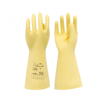 Presel GP-0 Insulating Natural Rubber Dielectric Safety  Electrician's Gloves, 1000 Max Working Voltage, Class 0,  360mm Length