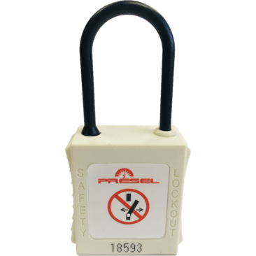 CATU PP-4-38-W Insulating Safety Padlock with Retaining Key, Nylon Shackle