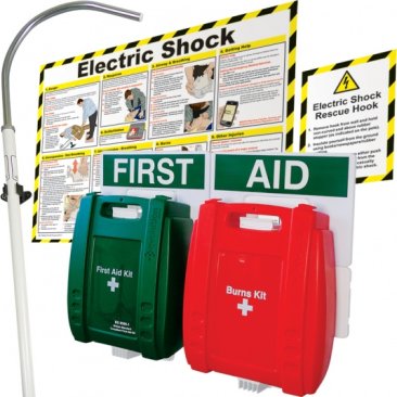 Comprehensive Electric Shock Poster,  First Aid Electric Shock and Burns First Aid Point Kits, PPE Rescue Points