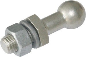 Arcus 515106 Ball Point Connector - Straight with threaded bolt in one piece, Ball Ø 20 mm